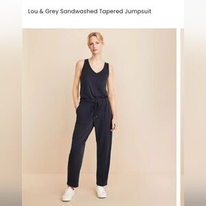 Lou & Grey Dark Blue Tapered Jumpsuit